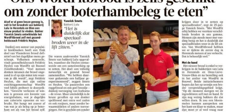 WordFit-brood in Gazet van Antwerpen