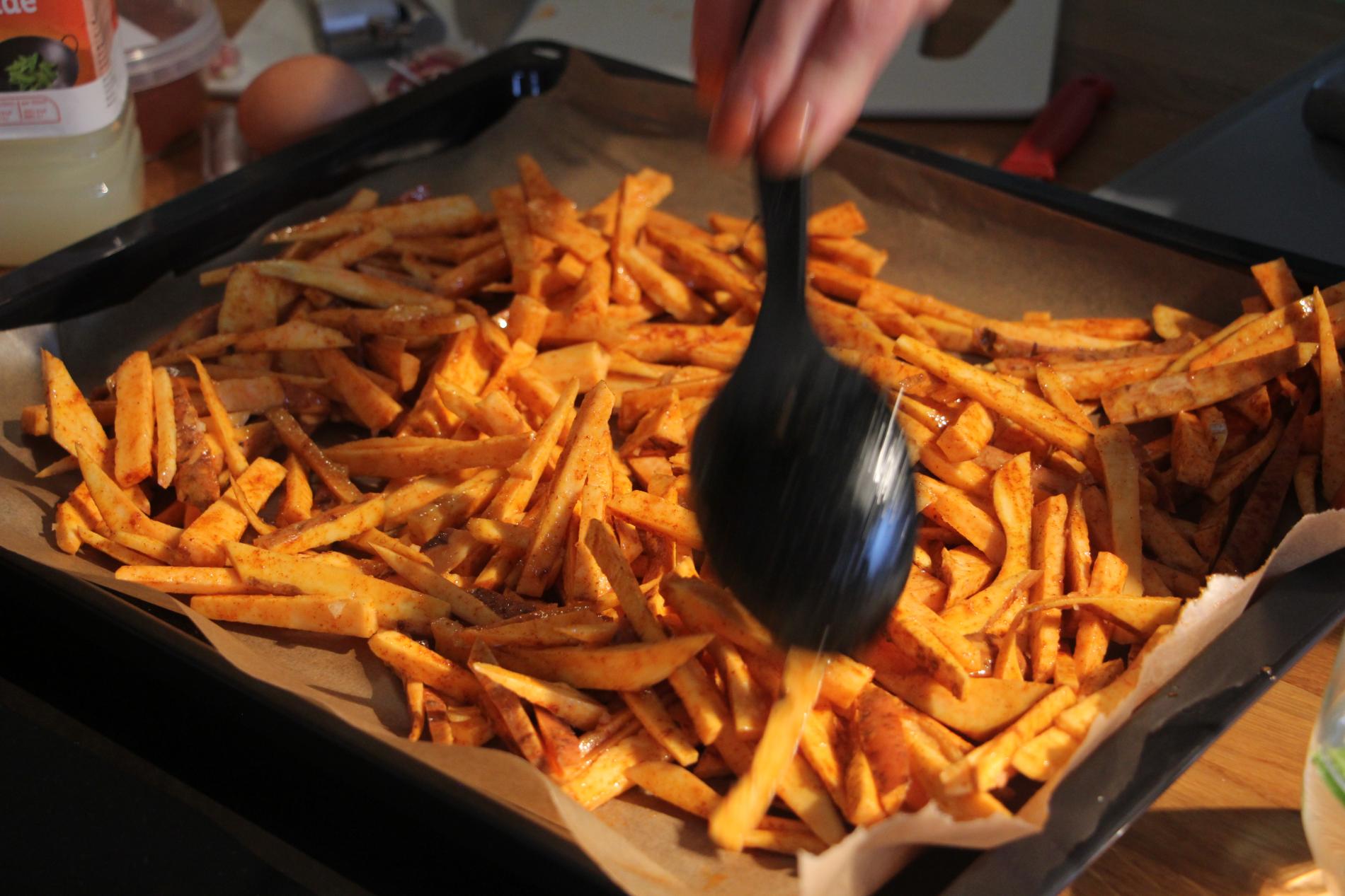 Frietjes van zoete aardappel WordFit.be 'Gezond leren eten'